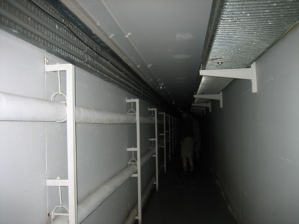 The service tunnel at the Algonquin Radio Observatory