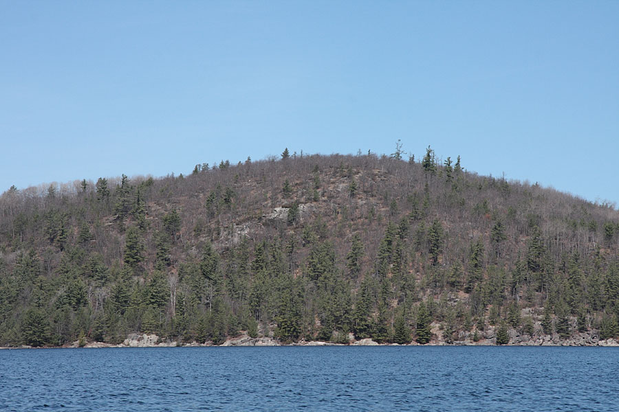 The big hill across from Achray on Grand Lake in Algonquin Park