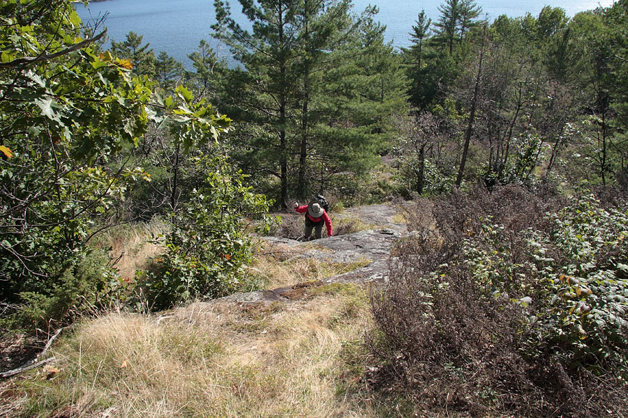 Climbing the big hill across from Achray on Grand Lake in Algonquin Park