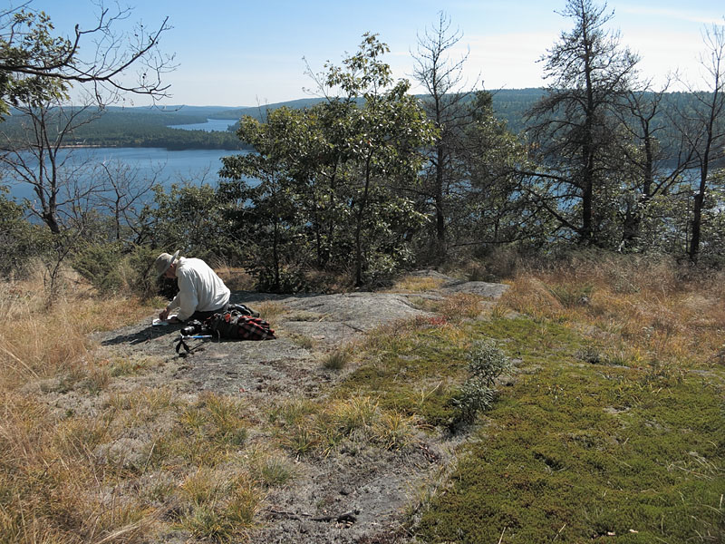 Atop the big hill across from Achray on Grand Lake in Algonquin Park