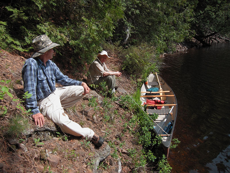 Climbing out of the Barron Canyon in Algonquin Park