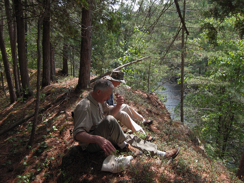 Climbing out of the Barron Canyon in Algonquin Park