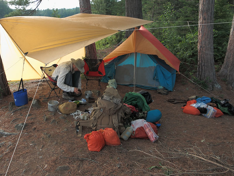 Taymor 3man hunter tent on Little Carcajou Lake in June 2015