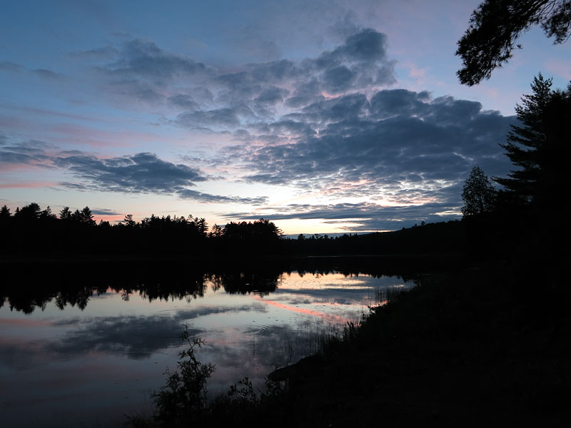 Sunset on Little Carcajou Lake in Algonquin Park
