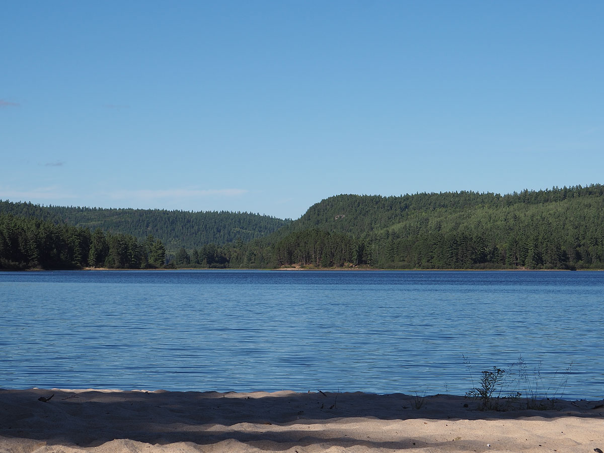 View down Lake Travers in Algonquin Park