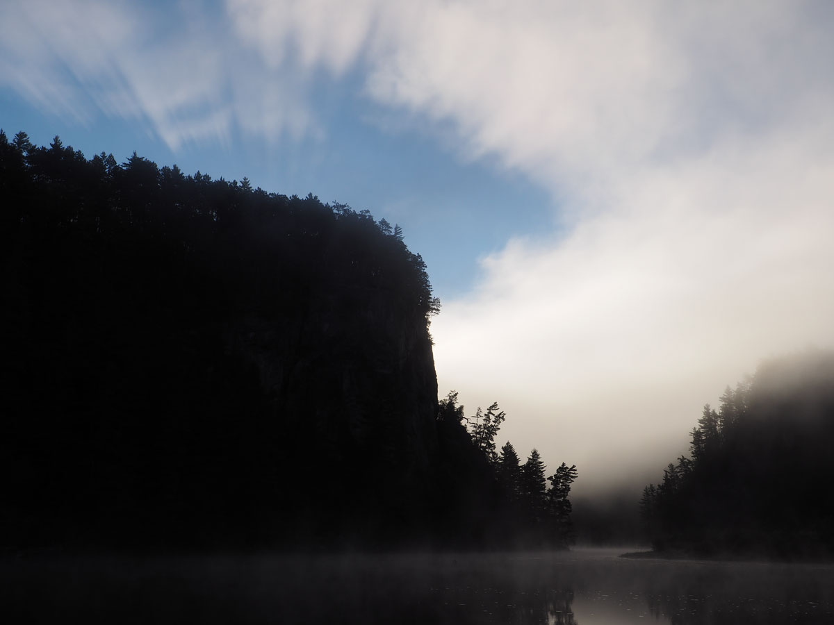The Natch at sunup on the Petawawa River in Algonquin Park