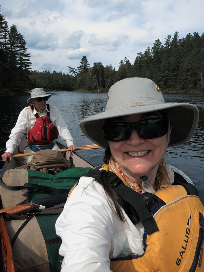 Canoeing selfie on Coveo Lake on the Petawawa River in Algonquin Park