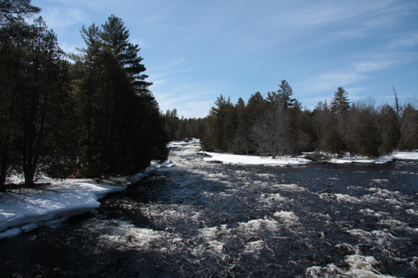 Poplar Rapids on the Petawawa River in Algonquin Park in the early spring