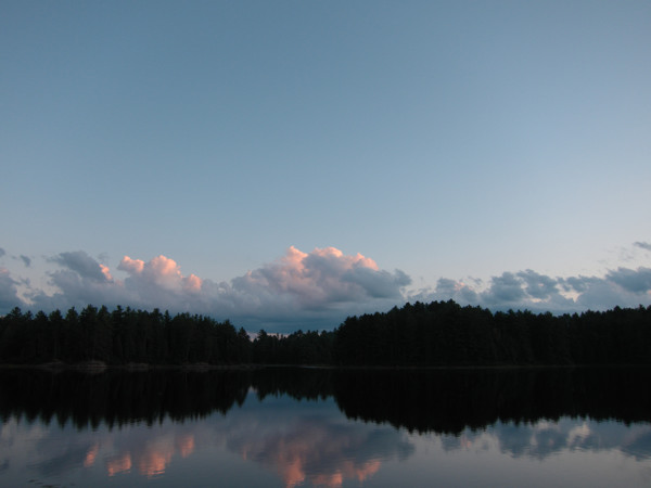 sunset on Catfish Lake in Algonquin Park