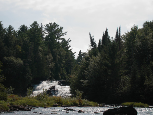 timber slide site on Petawawa River above Cedar Lake in Algonquin Park