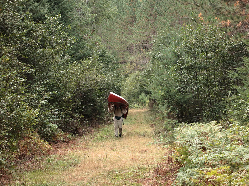 portage from Luckless Lake to Nipissing River in Algonquin Park