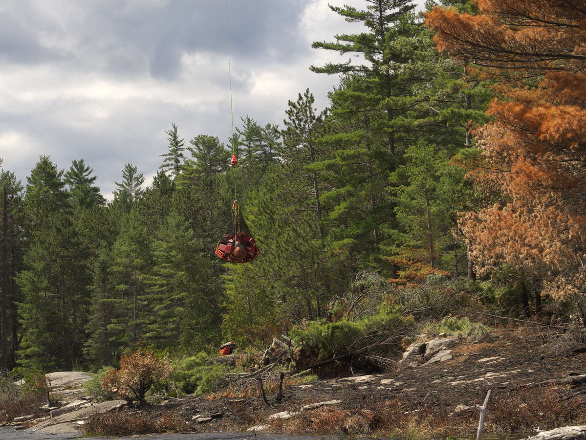 forest fire on High Falls Lake2019 Aug 22 moving day