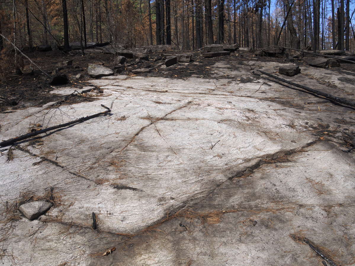 aftermath of forest fire on High Falls Lake photo from 2017 September 02