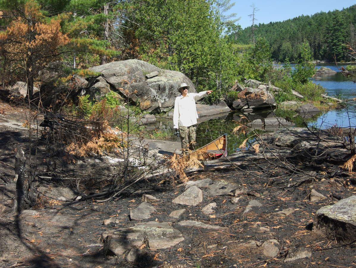 aftermath of forest fire on High Falls Lake photo from 2017 September 02