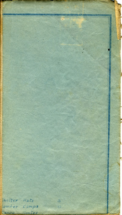 segment of 1908 Map of Algonquin Park by W.D.M. Bell, M.D.