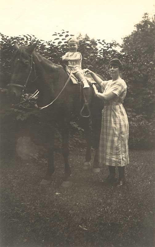 George Eldon McElroy Jr., first riding lesson