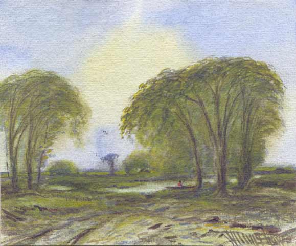 a watercolour painting by William Maurice Merrick McElroy