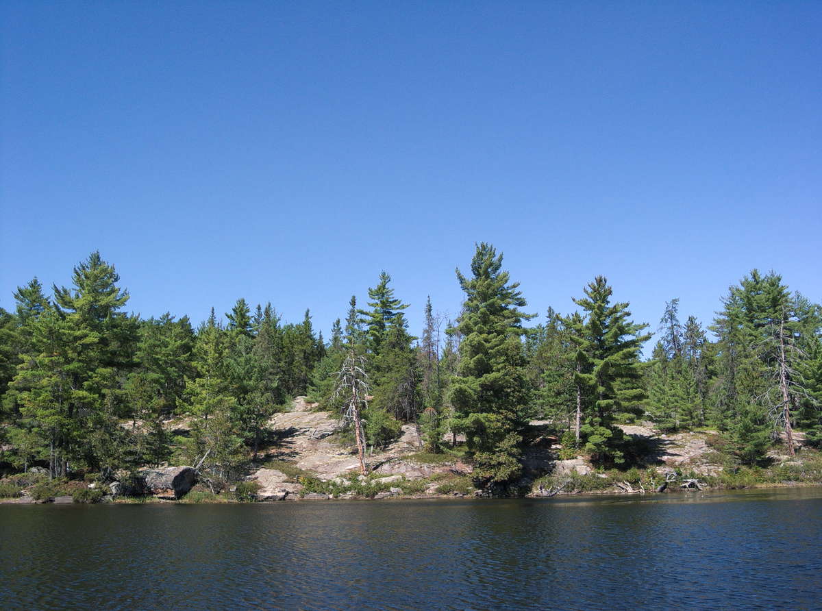 Northwestern shore of High Falls Lake in September 2003
