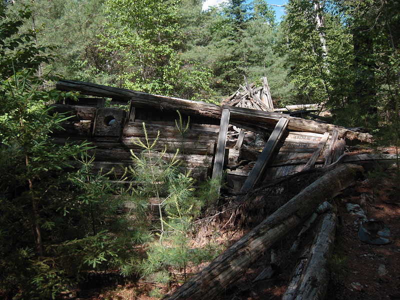 ruins of KishKaduk Lodge on Cedar Lake in Algonquin Park