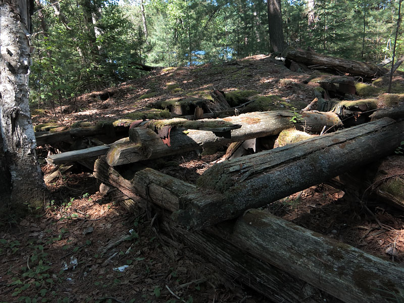 ruins of KishKaduk Lodge on Cedar Lake in Algonquin Park