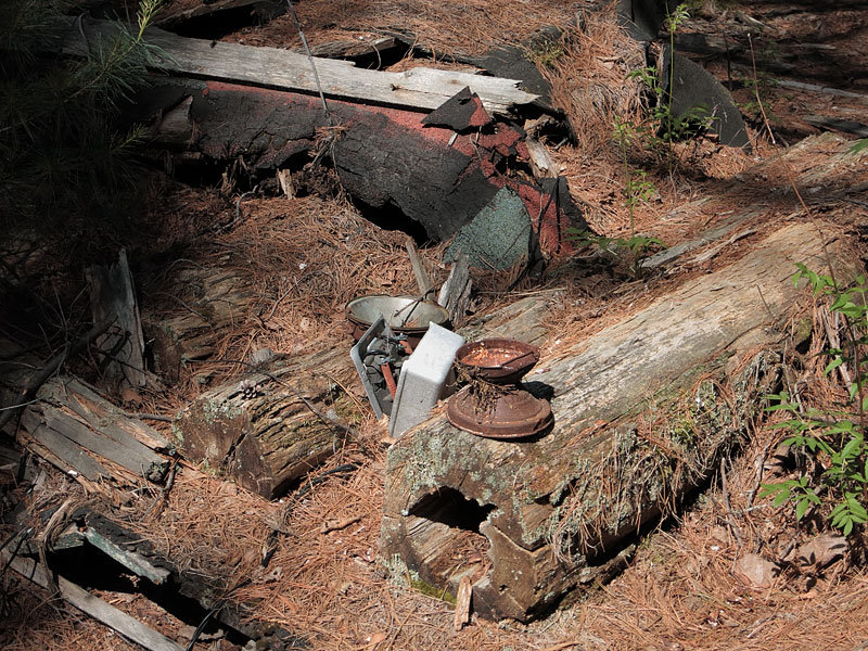 ruins of KishKaduk Lodge on Cedar Lake in Algonquin Park