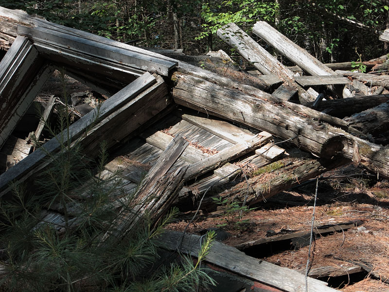 ruins of KishKaduk Lodge on Cedar Lake in Algonquin Park