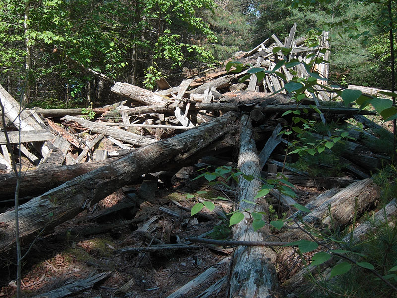 ruins of KishKaduk Lodge on Cedar Lake in Algonquin Park