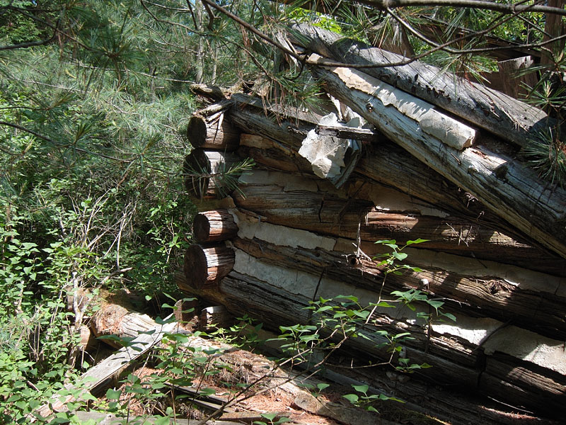 ruins of KishKaduk Lodge on Cedar Lake in Algonquin Park