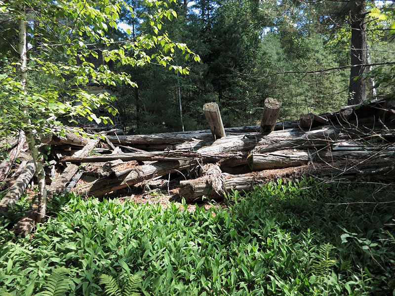 ruins of KishKaduk Lodge on Cedar Lake in Algonquin Park