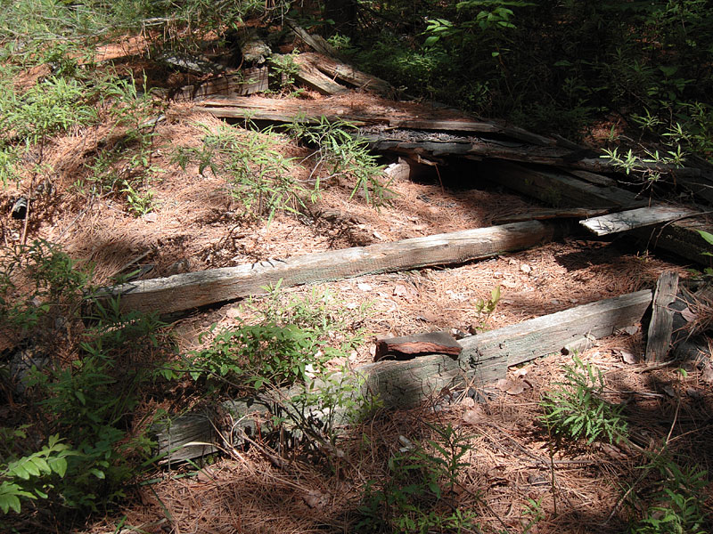 ruins of KishKaduk Lodge on Cedar Lake in Algonquin Park
