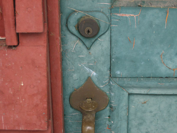 old door and lock