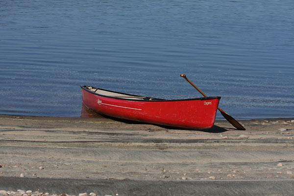 Swift Osprey canoe at Upper Presqu'isle on Ottawa River near Point Alexander