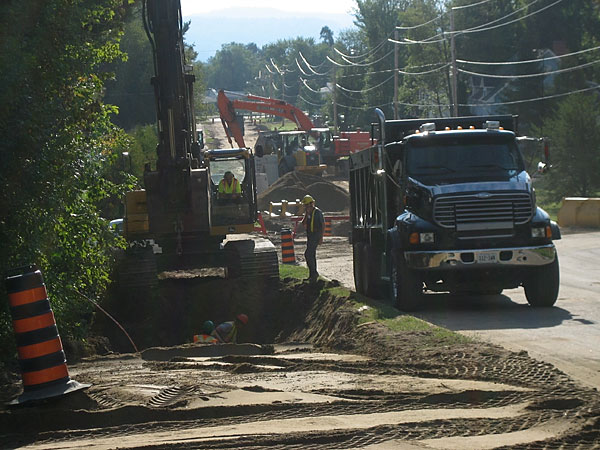 Sewer and water replacement along Ridge Road in Deep River