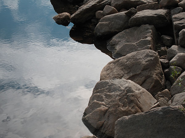 sky reflections at the Deep River Marina