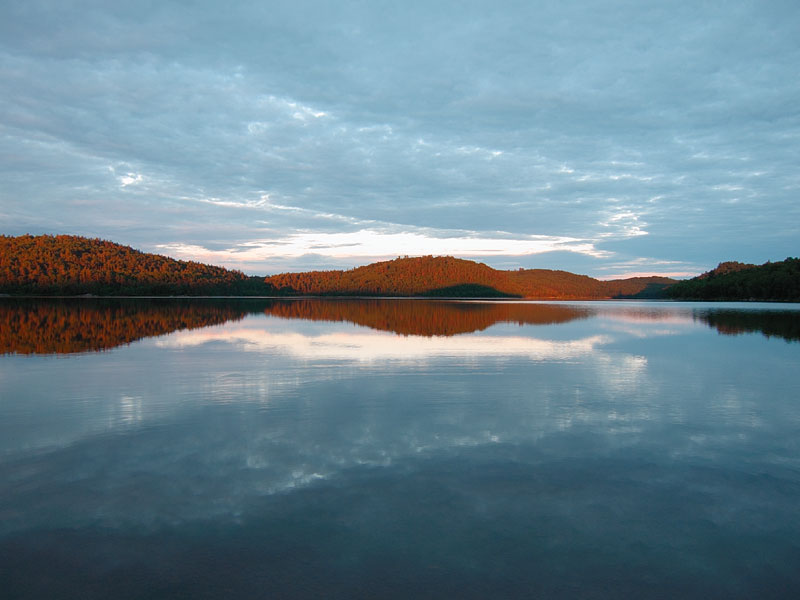 sunrise on Cauchon Lake in Algonquin Park