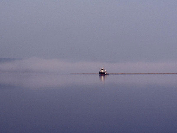 The Opeongo, a logging tug, on the Ottawa River in 1972