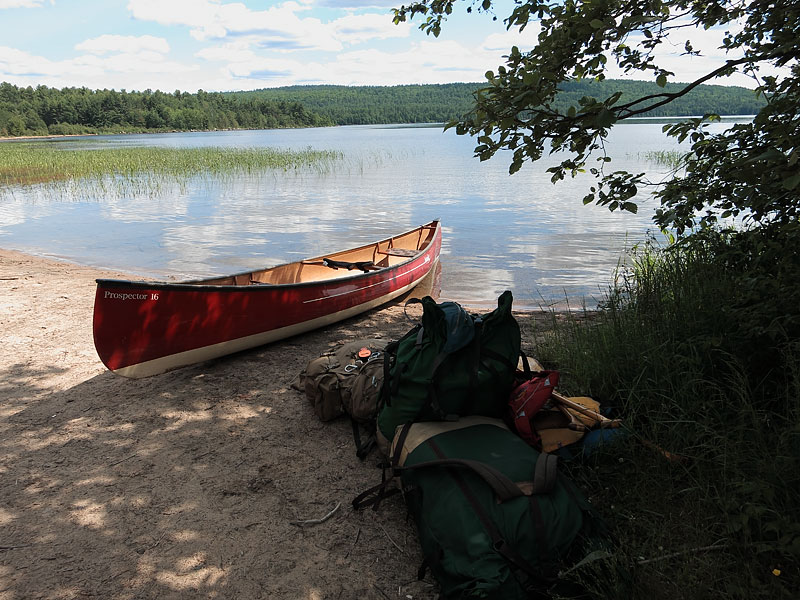 On the beach at Achray on Grand Lake in Algonquin Park