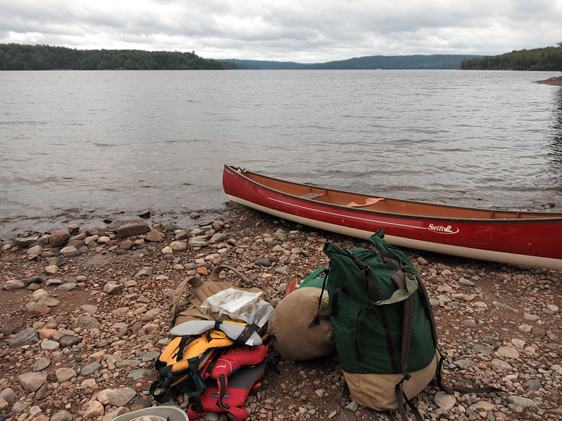 On the shore at Kiosk on Kioshkokwi Lake in Algonquin Park