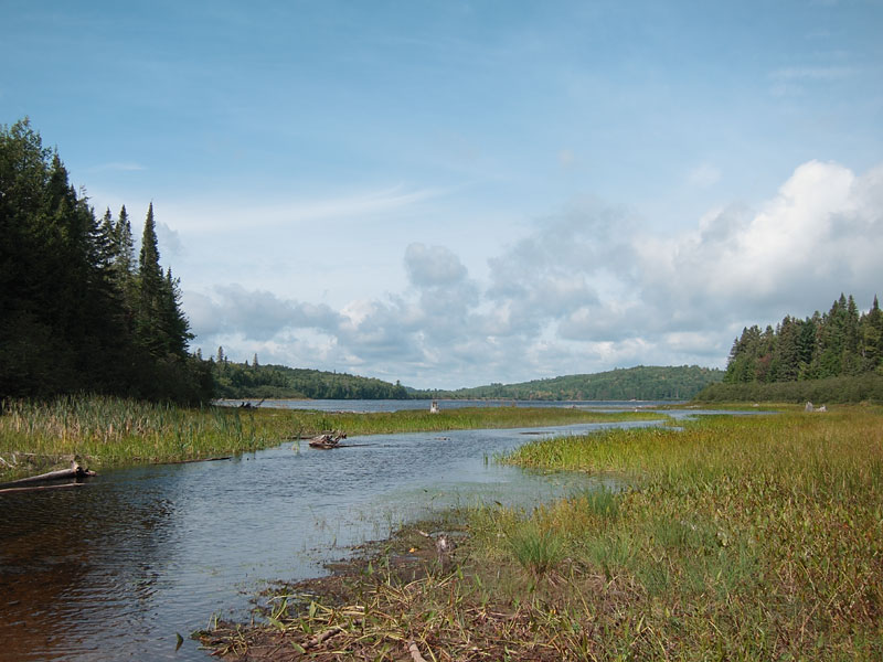 Kioshkokwi Lake as seen from the portage to Little Mink Lake in Algonquin Park