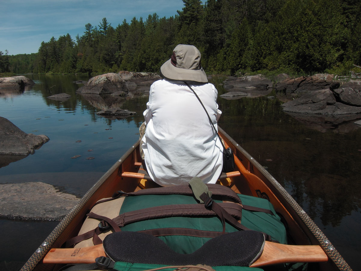Having lunch on Aura Lee Lake in Algonquin Park
