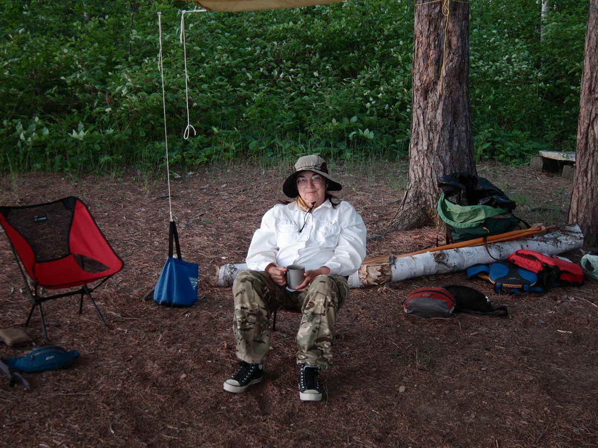 relaxing on Cauchon Lake in Algonquin Park