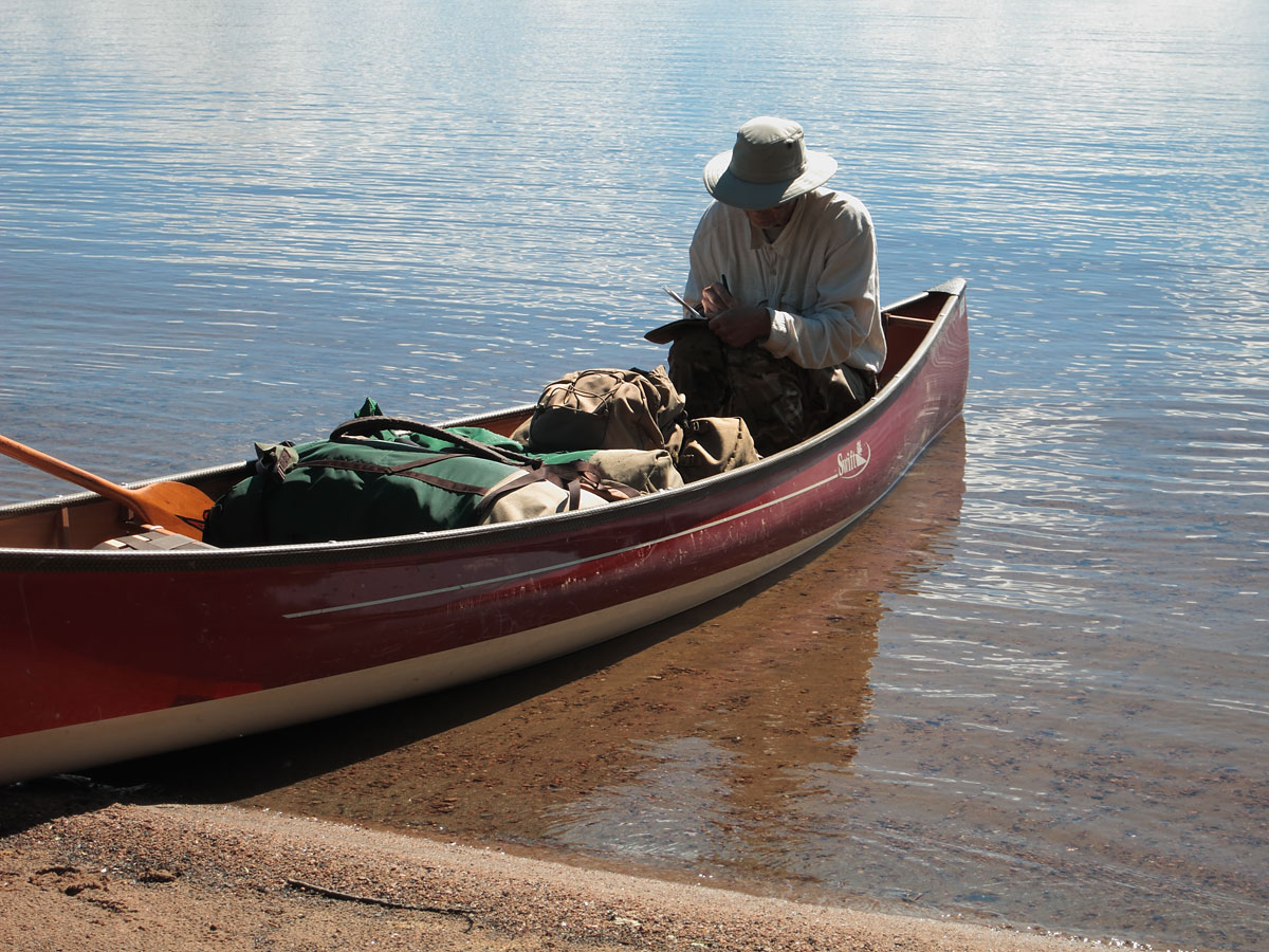 Recording our marvel at Brent on Cedar Lake in Algonquin Park