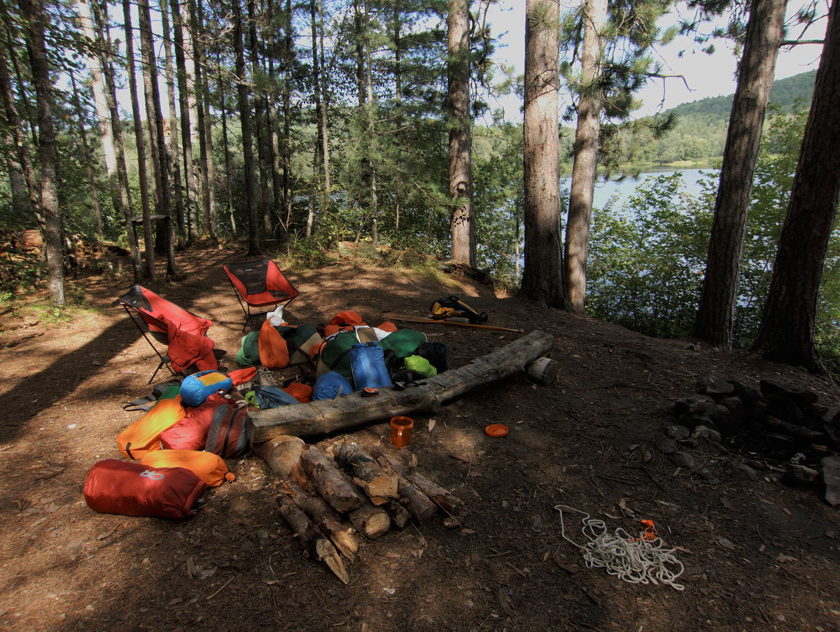 camping on Whitson Lake in Algonquin Park