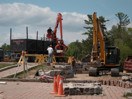 from a photo gallery showing the evolution of the deep river waterfront with particular emphasis on the reconstruction of centennial terrace in the summer of 2010