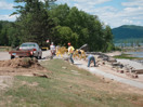 from a photo gallery showing the evolution of the deep river waterfront with particular emphasis on the reconstruction of centennial terrace in the summer of 2010
