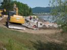 from a photo gallery showing the evolution of the deep river waterfront with particular emphasis on the reconstruction of centennial terrace in the summer of 2010