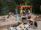 from a photo gallery showing the evolution of the deep river waterfront with particular emphasis on the reconstruction of centennial terrace in the summer of 2010