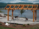 from a photo gallery showing the evolution of the deep river waterfront with particular emphasis on the reconstruction of centennial terrace in the summer of 2010