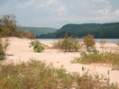 Campsite at a sandy point on the western shore of Lake Travers in Algonquin Park