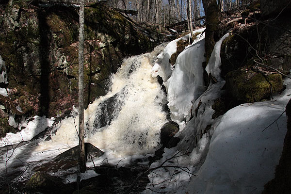 small waterfall along the Achray Road in Algonquin Park